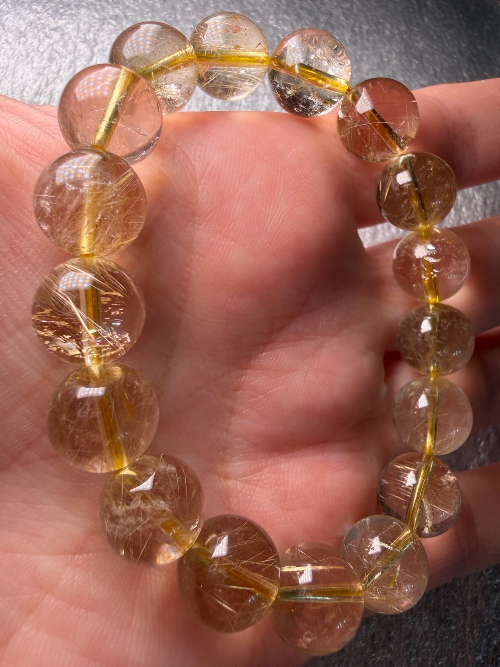 Gorgeous 11MM Rare Venus Rutile Natural Crystal Bracelet